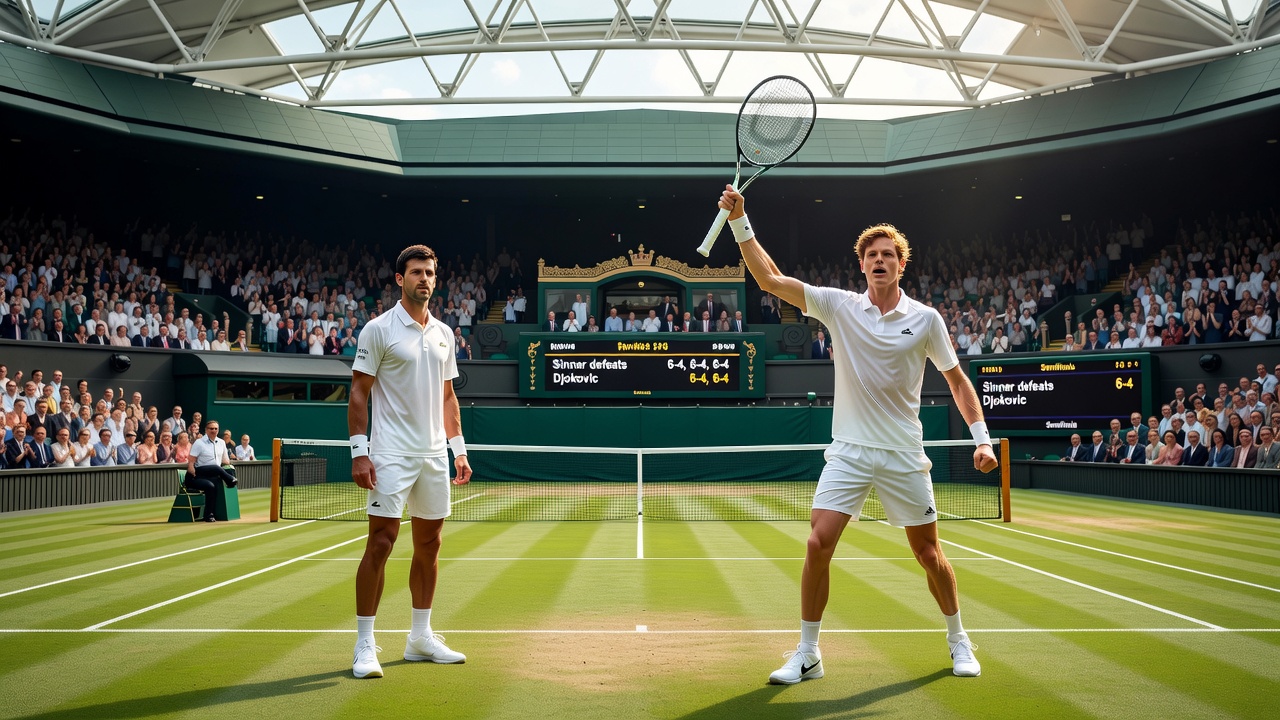 Sinner elimina Djokovic em Wimbledon e estanca a busca pelo 25º Grand Slam